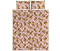 Cute Tiger Pattern Print Quilt Bed Set