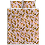 Cute Tiger Pattern Print Quilt Bed Set