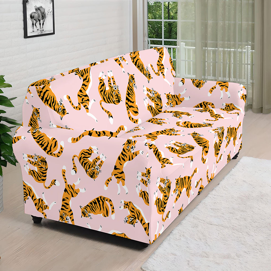 Cute Tiger Pattern Print Sofa Cover