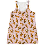 Cute Tiger Pattern Print Women's Racerback Tank Top