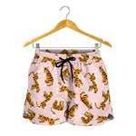 Cute Tiger Pattern Print Women's Shorts