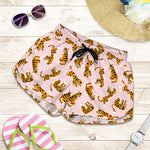 Cute Tiger Pattern Print Women's Shorts