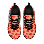 Cute Tomato Pattern Print Black Sneakers
