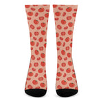 Cute Tomato Pattern Print Crew Socks