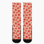 Cute Tomato Pattern Print Crew Socks