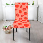 Cute Tomato Pattern Print Dining Chair Slipcover