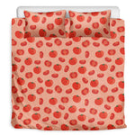Cute Tomato Pattern Print Duvet Cover Bedding Set
