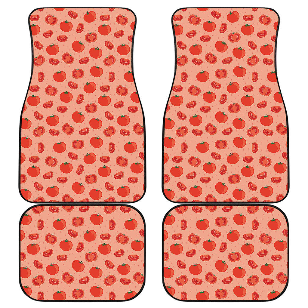 Cute Tomato Pattern Print Front and Back Car Floor Mats