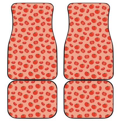 Cute Tomato Pattern Print Front and Back Car Floor Mats
