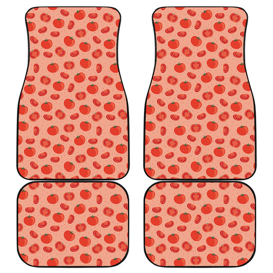 Cute Tomato Pattern Print Front and Back Car Floor Mats