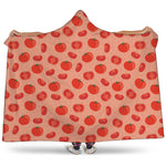 Cute Tomato Pattern Print Hooded Blanket