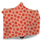 Cute Tomato Pattern Print Hooded Blanket