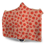 Cute Tomato Pattern Print Hooded Blanket