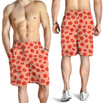 Cute Tomato Pattern Print Men's Shorts