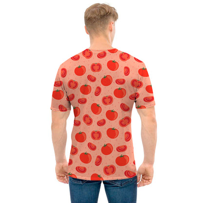 Cute Tomato Pattern Print Men's T-Shirt