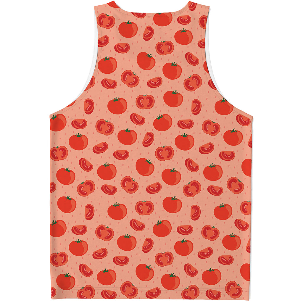 Cute Tomato Pattern Print Men's Tank Top