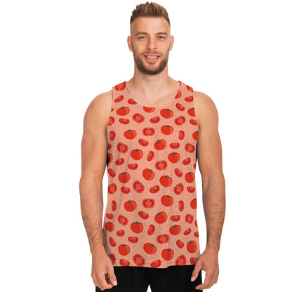 Cute Tomato Pattern Print Men's Tank Top