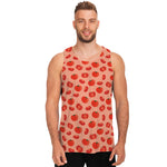 Cute Tomato Pattern Print Men's Tank Top