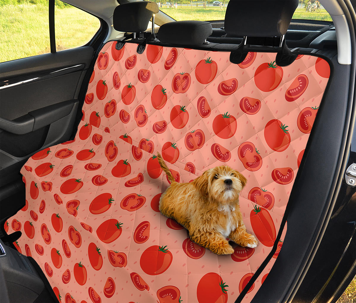 Cute Tomato Pattern Print Pet Car Back Seat Cover