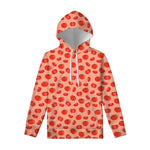 Cute Tomato Pattern Print Pullover Hoodie