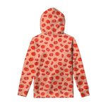 Cute Tomato Pattern Print Pullover Hoodie