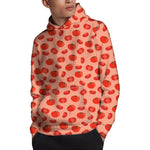 Cute Tomato Pattern Print Pullover Hoodie