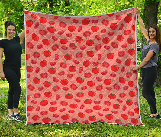 Cute Tomato Pattern Print Quilt