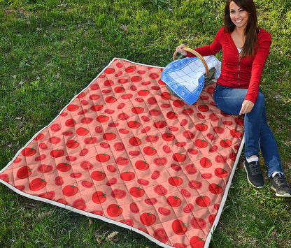 Cute Tomato Pattern Print Quilt