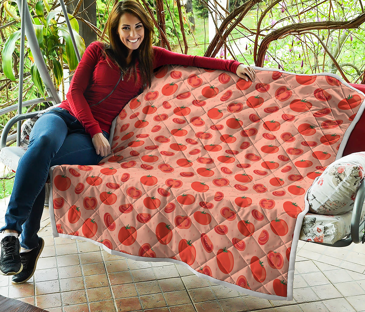 Cute Tomato Pattern Print Quilt