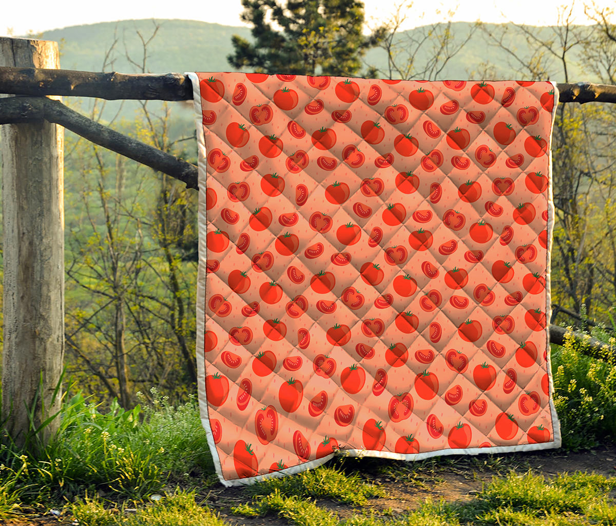 Cute Tomato Pattern Print Quilt