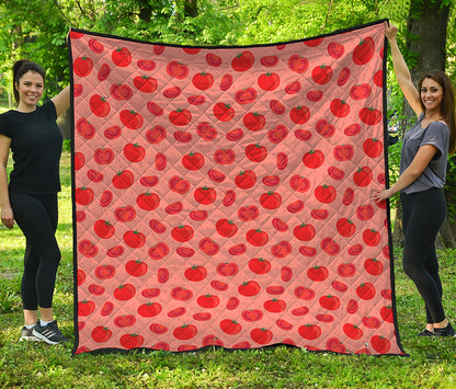 Cute Tomato Pattern Print Quilt