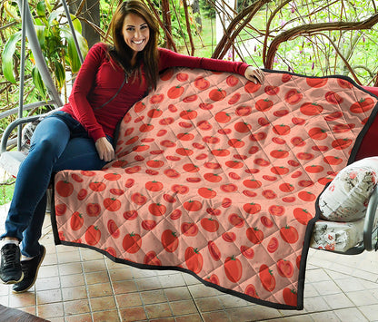 Cute Tomato Pattern Print Quilt