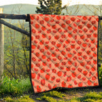 Cute Tomato Pattern Print Quilt