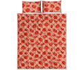 Cute Tomato Pattern Print Quilt Bed Set