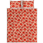 Cute Tomato Pattern Print Quilt Bed Set