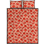 Cute Tomato Pattern Print Quilt Bed Set