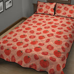 Cute Tomato Pattern Print Quilt Bed Set