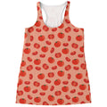 Cute Tomato Pattern Print Women's Racerback Tank Top