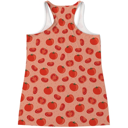 Cute Tomato Pattern Print Women's Racerback Tank Top