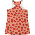 Cute Tomato Pattern Print Women's Racerback Tank Top