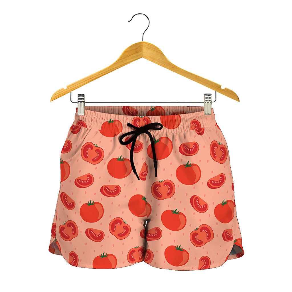 Cute Tomato Pattern Print Women's Shorts