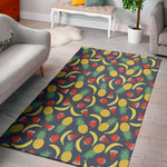 Cute Tropical Fruits Pattern Print Area Rug