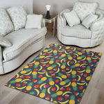 Cute Tropical Fruits Pattern Print Area Rug