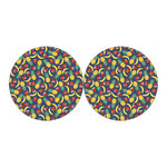 Cute Tropical Fruits Pattern Print Car Coasters
