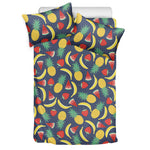 Cute Tropical Fruits Pattern Print Duvet Cover Bedding Set