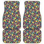 Cute Tropical Fruits Pattern Print Front and Back Car Floor Mats