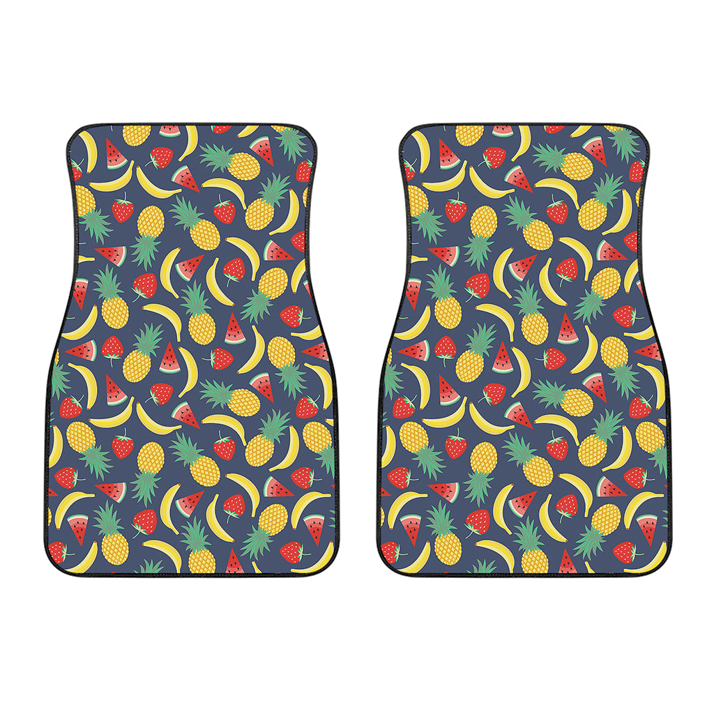 Cute Tropical Fruits Pattern Print Front Car Floor Mats