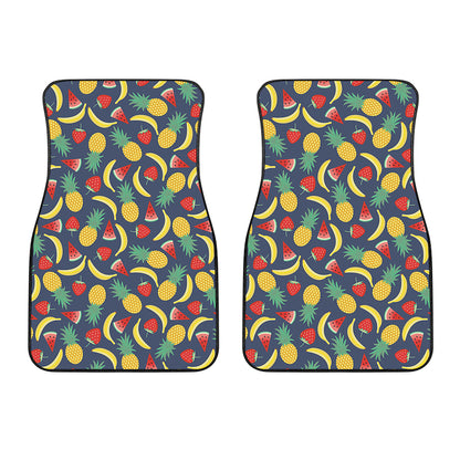 Cute Tropical Fruits Pattern Print Front Car Floor Mats