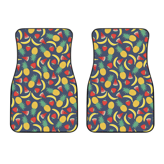 Cute Tropical Fruits Pattern Print Front Car Floor Mats
