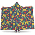 Cute Tropical Fruits Pattern Print Hooded Blanket